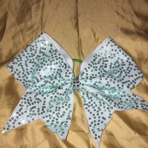 light blue cheer bow